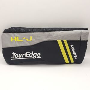 Tour Edge HL-J Fairway Golf Club Head Cover Black Grey Yellow Embroidered Logo